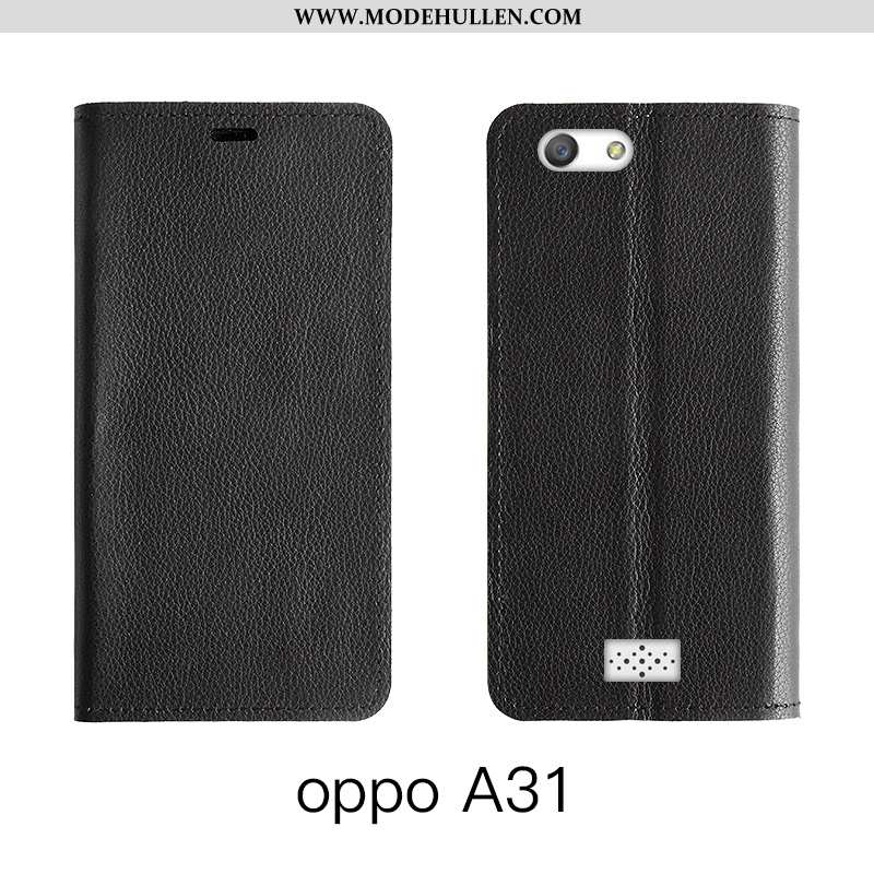 Hülle Oppo A31 Lederhülle Echt Leder Schutz Leder Case Handy Alles Inklusive Orange