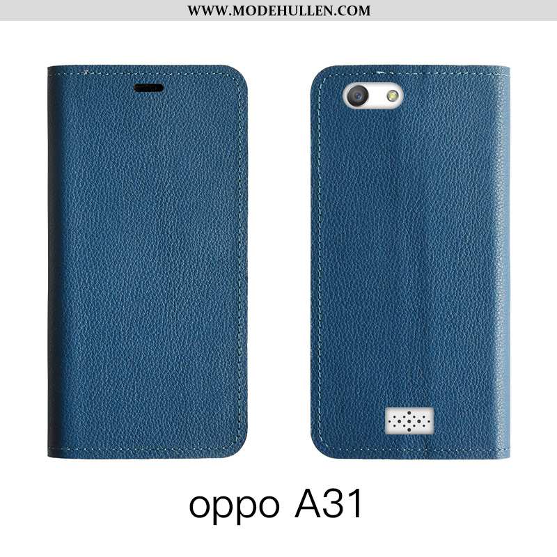 Hülle Oppo A31 Lederhülle Echt Leder Schutz Leder Case Handy Alles Inklusive Orange