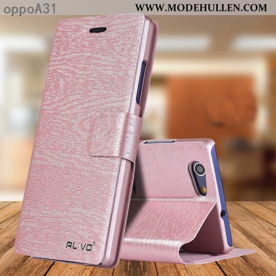 Hülle Oppo A31 Lederhülle Schutz Gold Anti-sturz Folio Alles Inklusive Handy