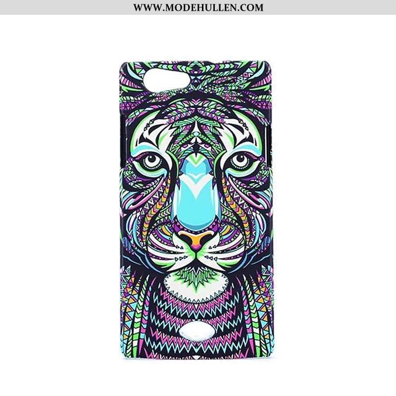 Hülle Oppo A31 Prägung Karikatur Leuchtende Case Schutz Handy Lila
