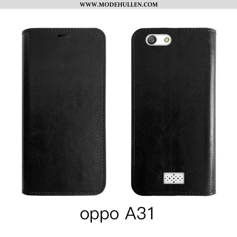 Hülle Oppo A31 Schutz Lederhülle High-end Leder Handy Anti-sturz Braun