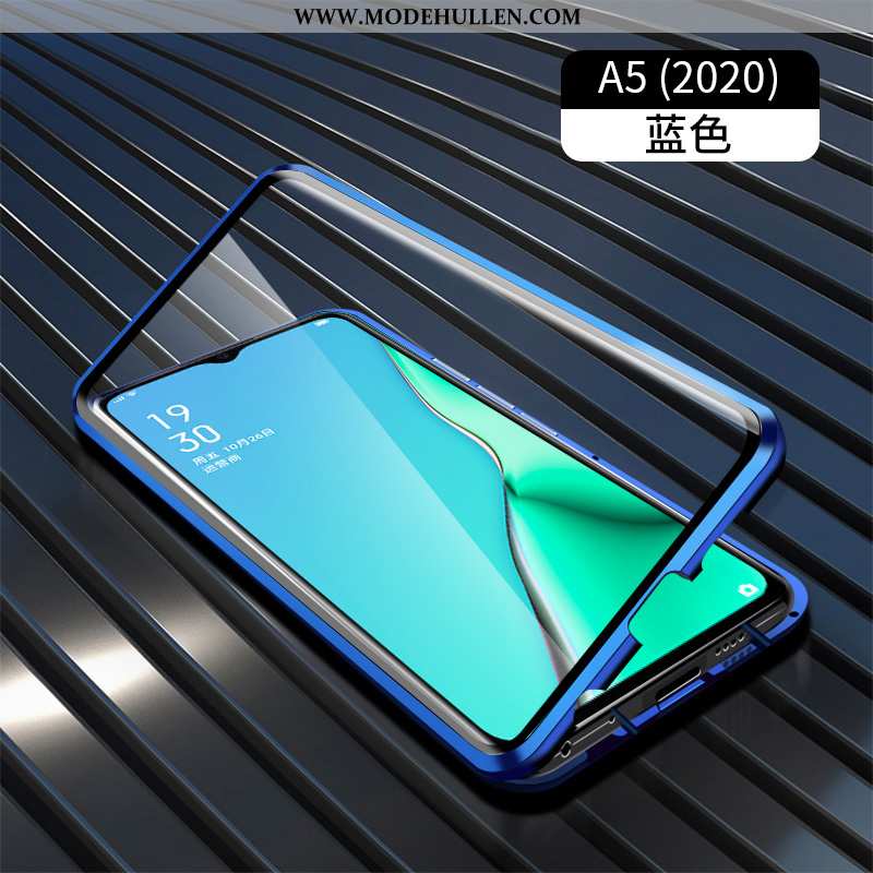 Hülle Oppo A5 2020 Glas Schutz Handy Case Alles Inklusive Doppelseitig Grün