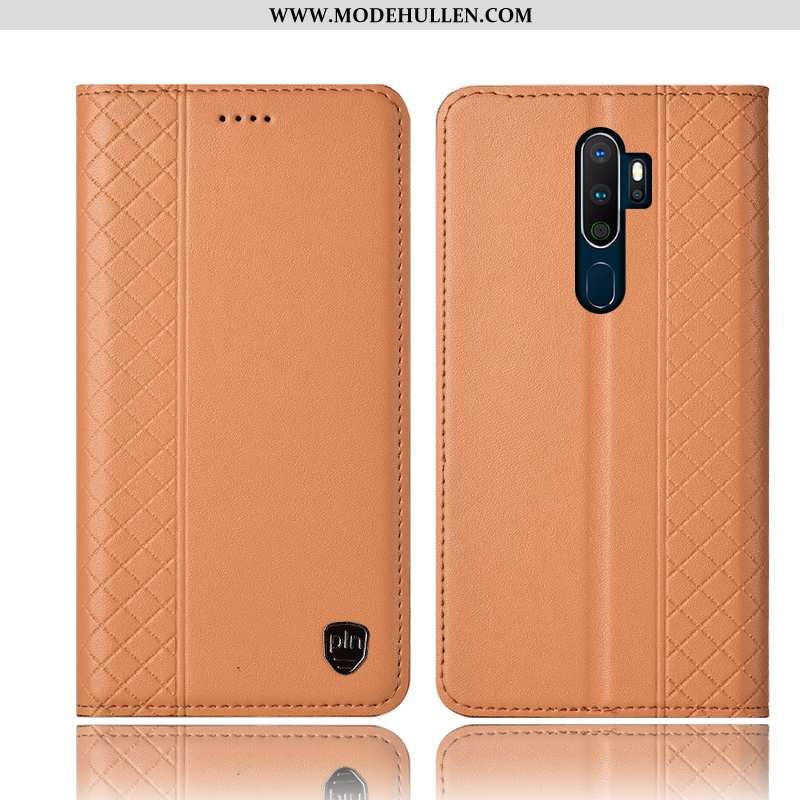 Hülle Oppo A5 2020 Lederhülle Schutz Alles Inklusive Anti-sturz Handy Case Gelbe