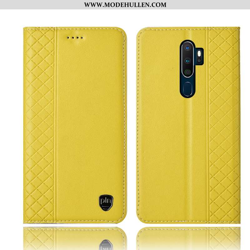 Hülle Oppo A5 2020 Lederhülle Schutz Alles Inklusive Anti-sturz Handy Case Gelbe