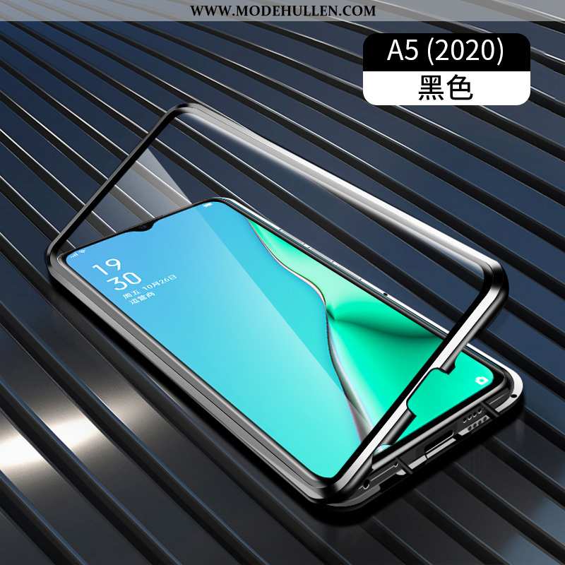 Hülle Oppo A5 2020 Transparent Trend Glas Alles Inklusive Schutz Magnetismus Handy Rote