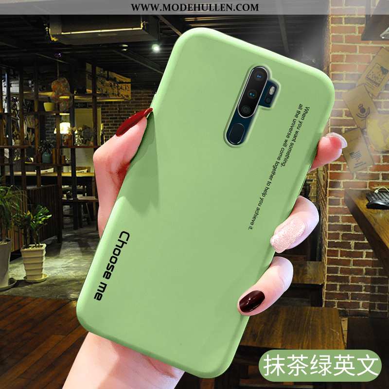 Hülle Oppo A5 2020 Weiche Silikon Case Blau Schutz Case Handy