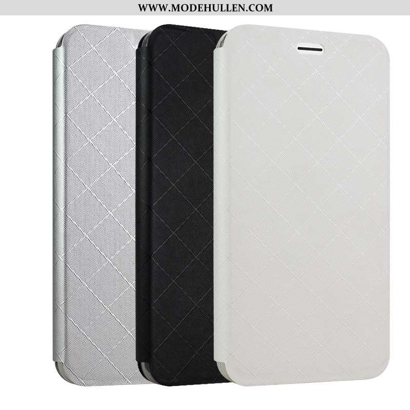 Hülle Oppo A5 Lederhülle Schutz Weiß Folio Handy Case Weiße