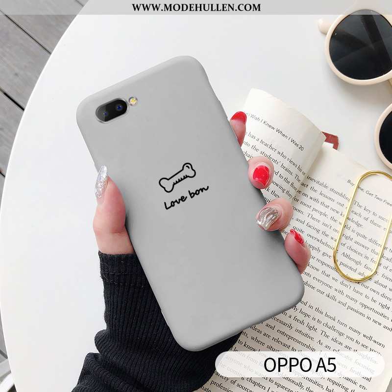 Hülle Oppo A5 Nette Trend Liebhaber Alles Inklusive Silikon Mode Grau