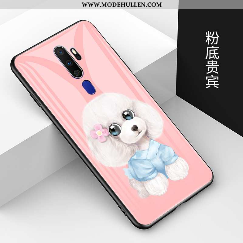 Hülle Oppo A9 2020 Kreativ Karikatur Nette Trend Liebhaber Weiche Handy Schwarz