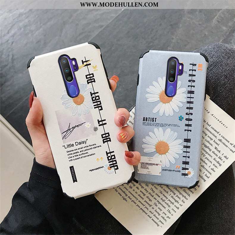 Hülle Oppo A9 2020 Muster Trend Handy Persönlichkeit Weiche Case Seide Weiße