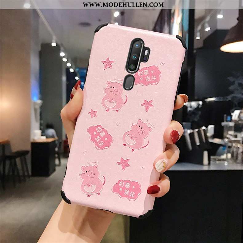 Hülle Oppo A9 2020 Muster Trend Handy Persönlichkeit Weiche Case Seide Weiße