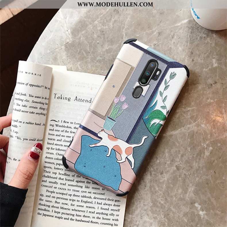 Hülle Oppo A9 2020 Muster Trend Handy Persönlichkeit Weiche Case Seide Weiße