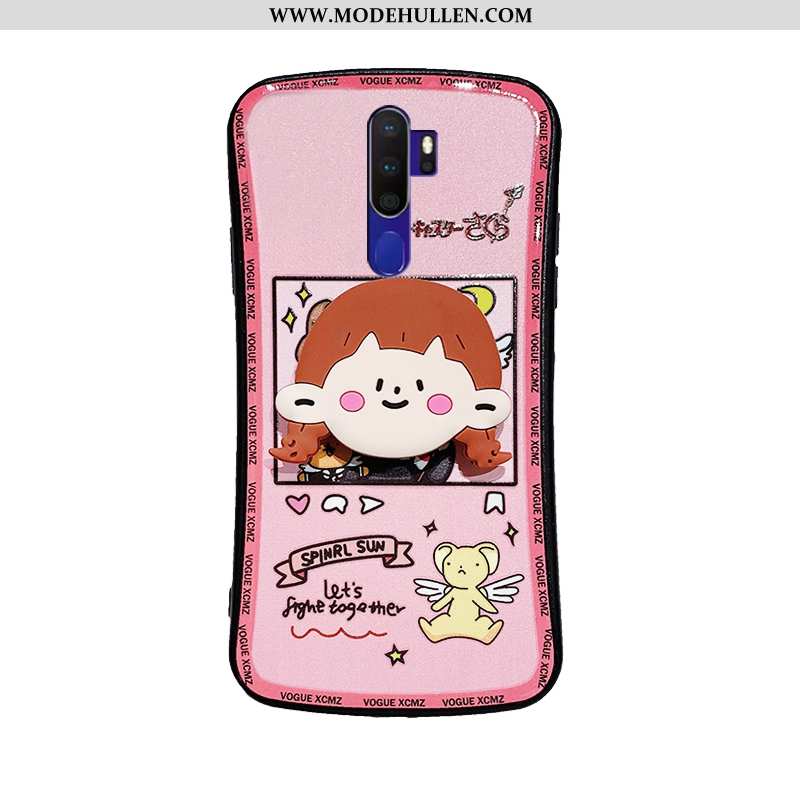 Hülle Oppo A9 2020 Weiche Schutz Karikatur Handy Case Trend Halterung Weiße