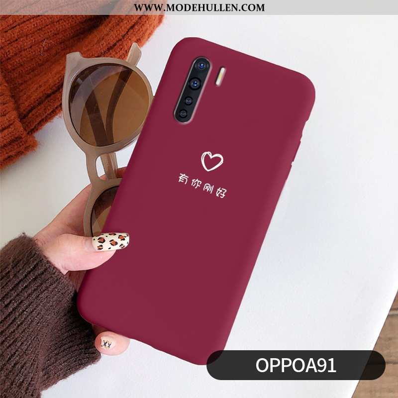 Hülle Oppo A91 Dünne Silikon Super Trend Schutz Case Dunkelblau