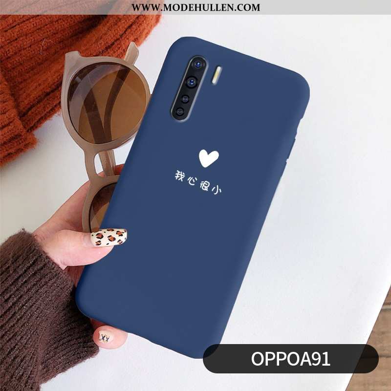 Hülle Oppo A91 Dünne Silikon Super Trend Schutz Case Dunkelblau