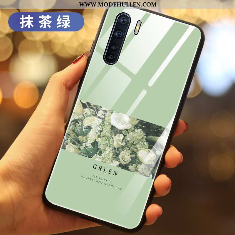 Hülle Oppo A91 Glas Grün Alles Inklusive Handy Case