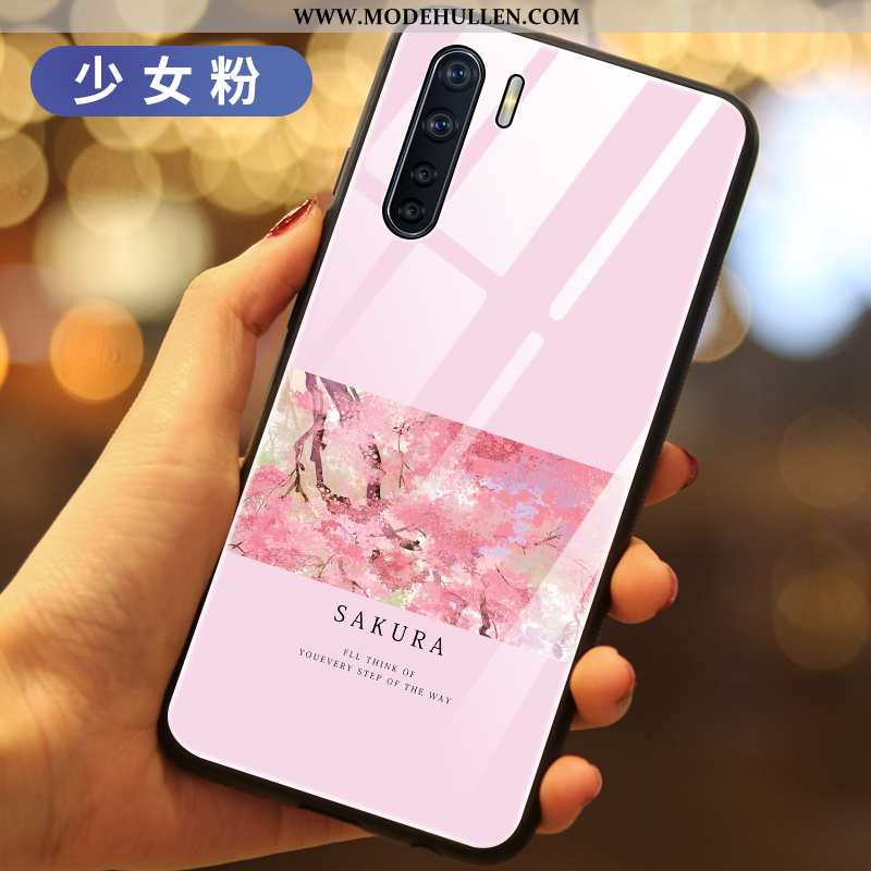 Hülle Oppo A91 Glas Grün Alles Inklusive Handy Case