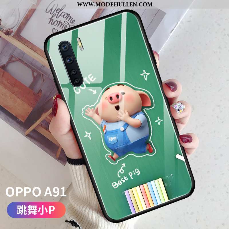 Hülle Oppo A91 Persönlichkeit Kreativ Rosa Schwer Super Mini Silikon