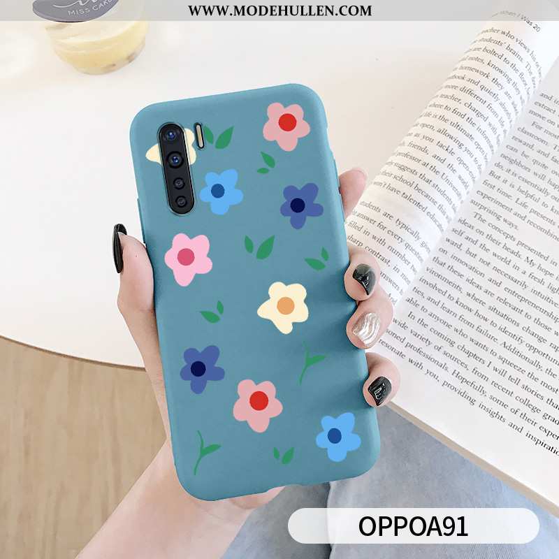 Hülle Oppo A91 Persönlichkeit Trend Case Einfach Mini Blau