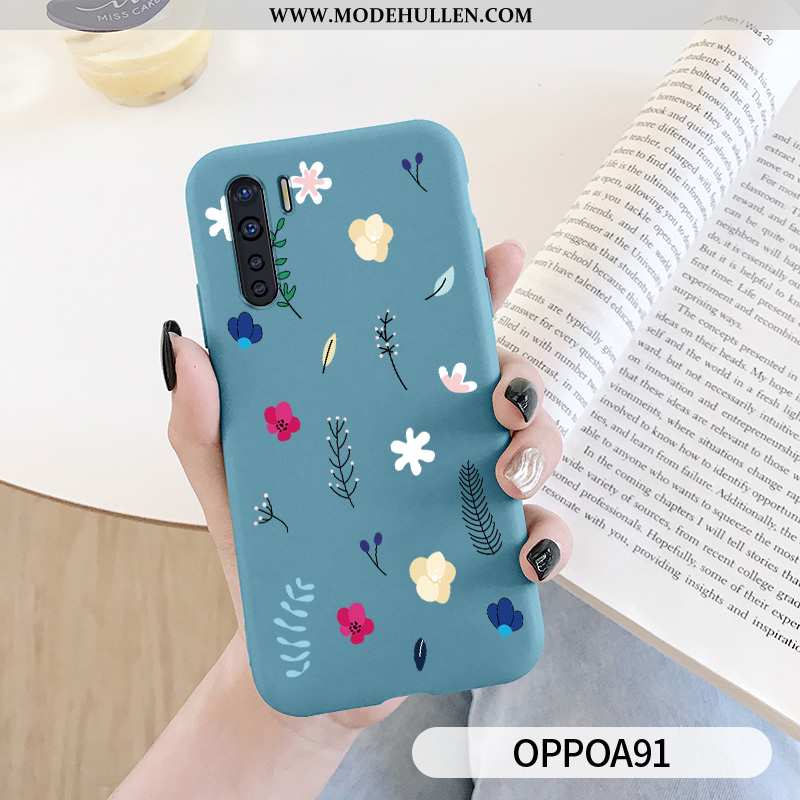 Hülle Oppo A91 Persönlichkeit Trend Case Einfach Mini Blau