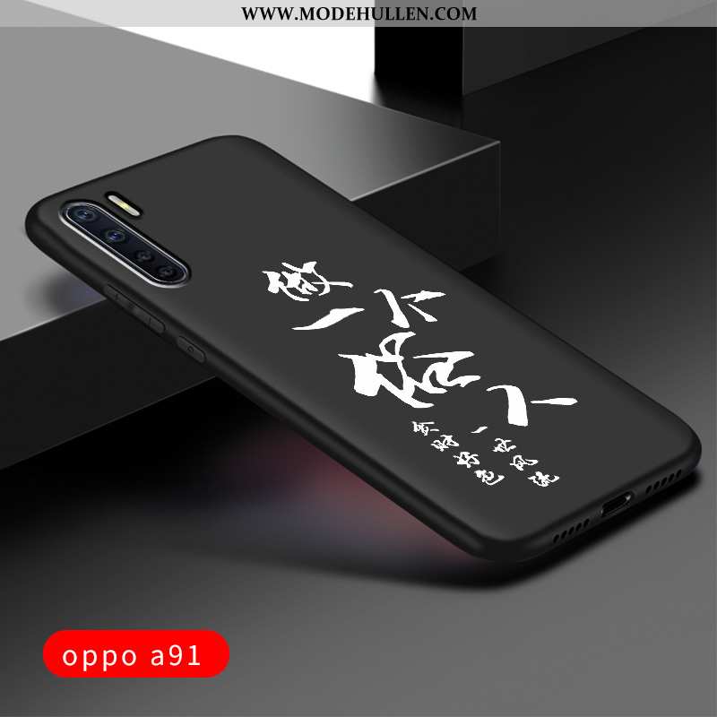 Hülle Oppo A91 Schutz Nubuck Neu Kreativ Weiche Alles Inklusive Silikon Schwarz