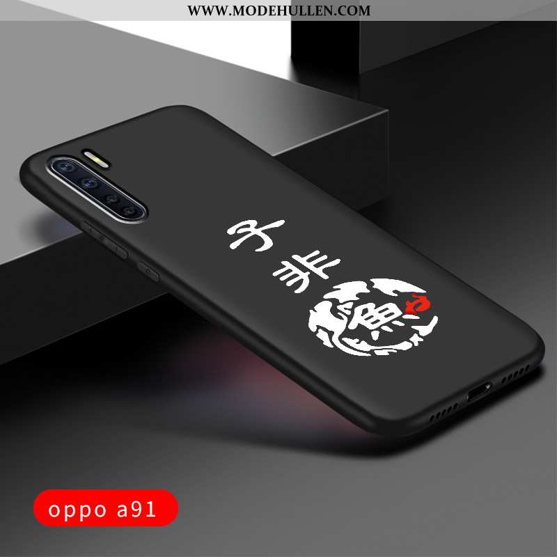 Hülle Oppo A91 Schutz Nubuck Neu Kreativ Weiche Alles Inklusive Silikon Schwarz