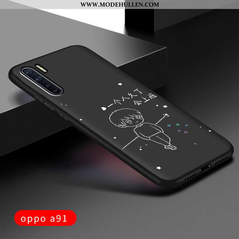 Hülle Oppo A91 Schutz Nubuck Neu Kreativ Weiche Alles Inklusive Silikon Schwarz