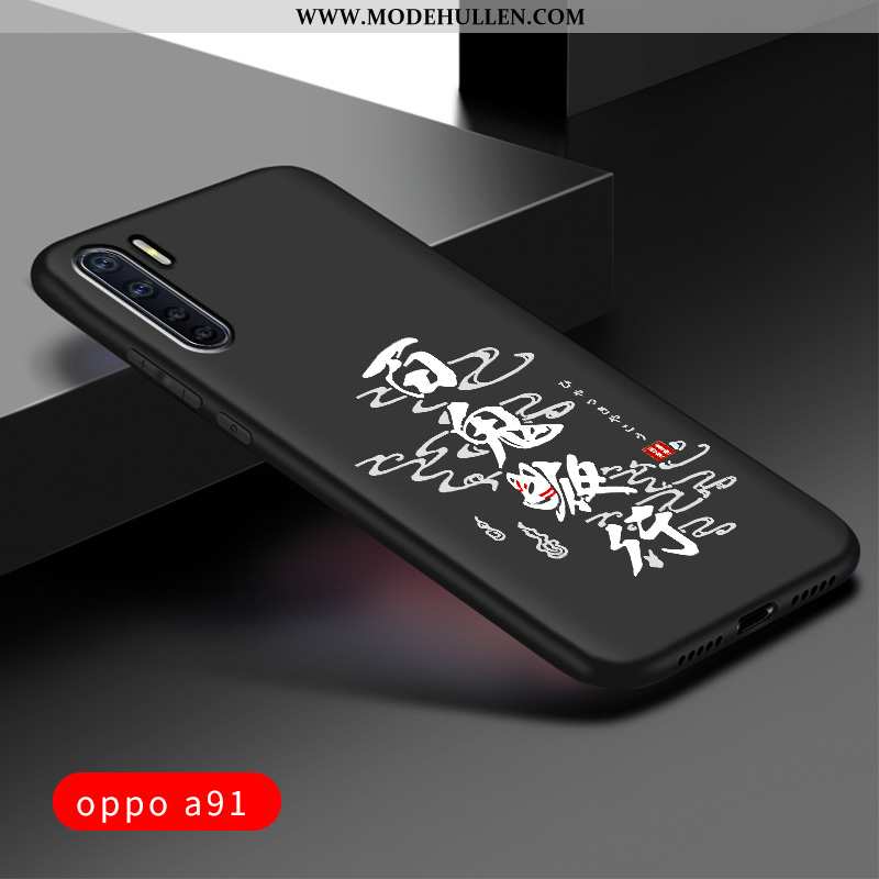 Hülle Oppo A91 Schutz Nubuck Neu Kreativ Weiche Alles Inklusive Silikon Schwarz