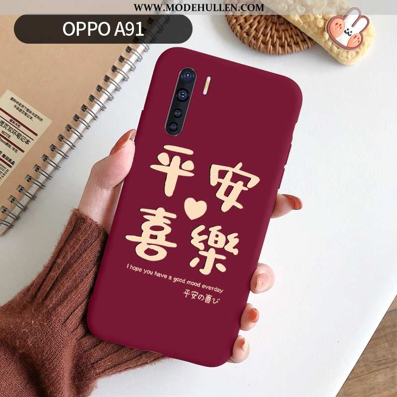 Hülle Oppo A91 Super Weiche Handy Ratte Einfach Silikon Anti-sturz Rote