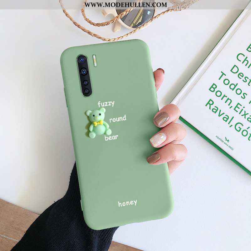 Hülle Oppo A91 Trend Super Schutz Bär Grün Nubuck