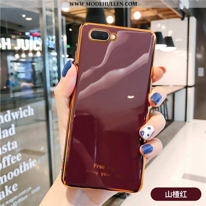 Hülle Oppo Ax5 Kreativ Trend Persönlichkeit Weiche Case Silikon Burgund