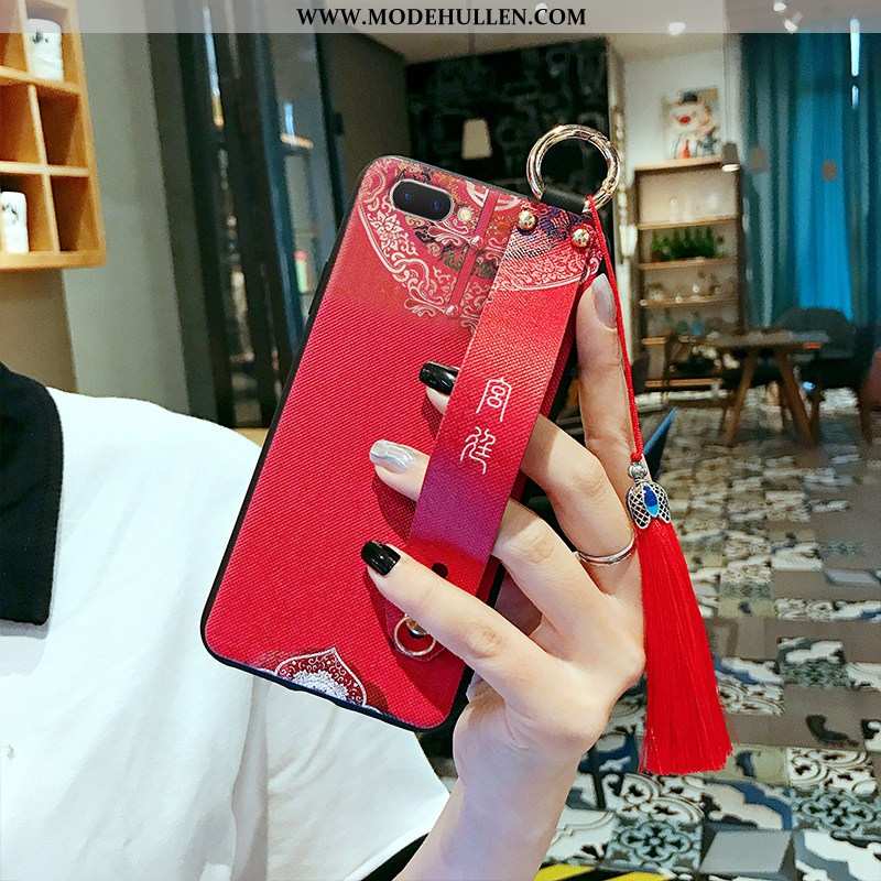 Hülle Oppo Ax5 Trend Super Chinesische Art Silikon Nubuck Anti-sturz Dunkelblau