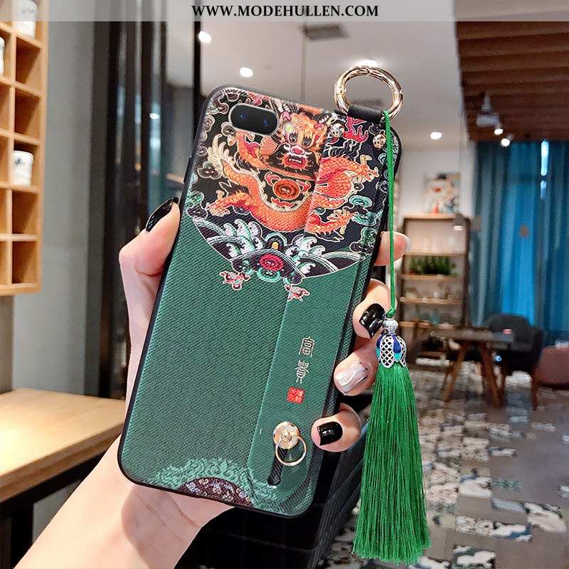 Hülle Oppo Ax5 Trend Super Chinesische Art Silikon Nubuck Anti-sturz Dunkelblau