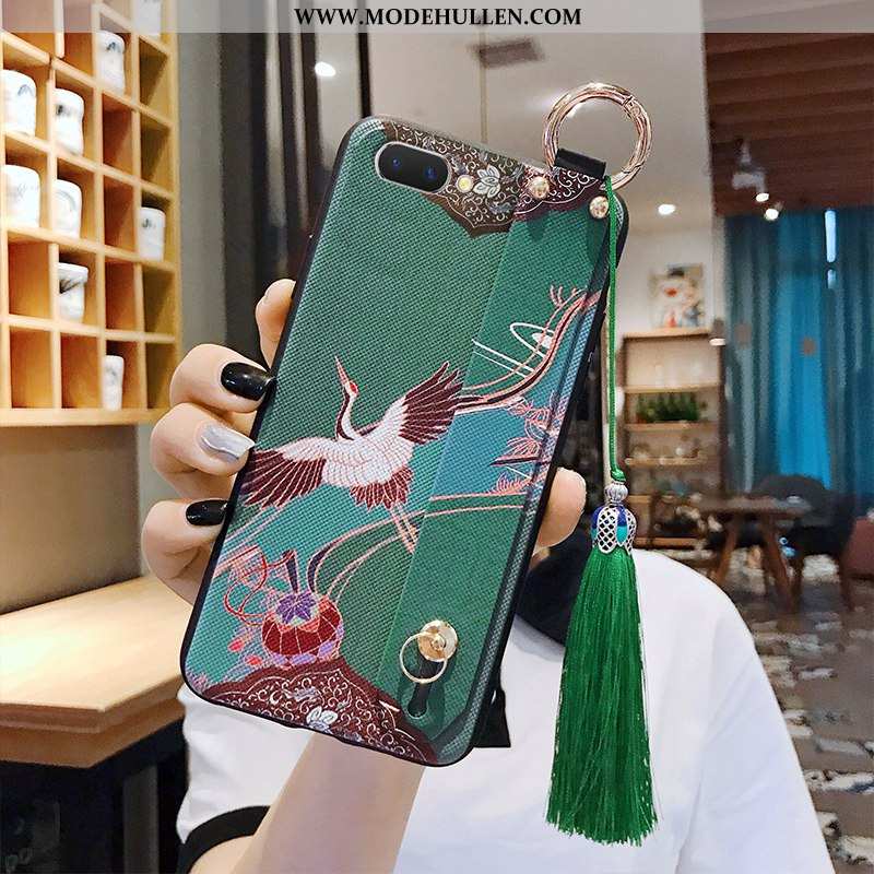 Hülle Oppo Ax5 Trend Super Chinesische Art Silikon Nubuck Anti-sturz Dunkelblau