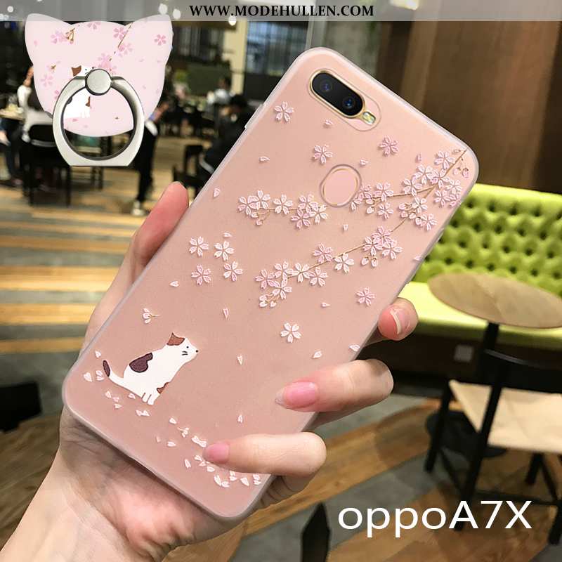 Hülle Oppo Ax7 Hängende Verzierungen Karikatur Einfach Mini Super Handy Transparent Rosa