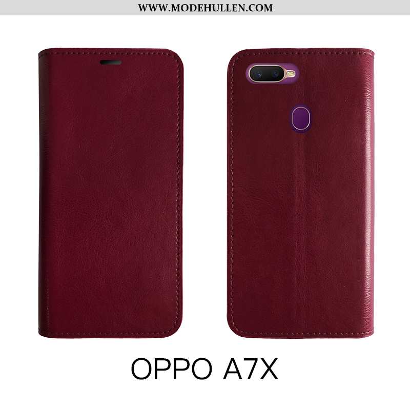 Hülle Oppo Ax7 Schutz Kreativ Rot Jeden Tag Schwer Folio Weiche Rote