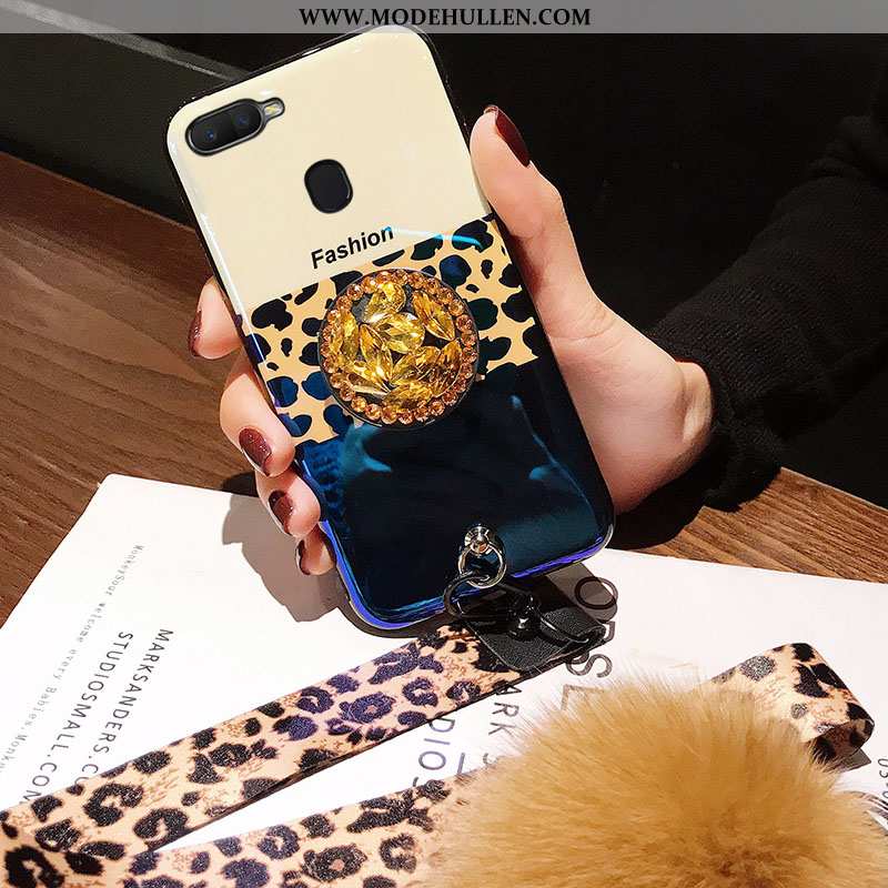 Hülle Oppo Ax7 Schutz Plüsch Leopard Muster Anti-sturz Trend Schwarz