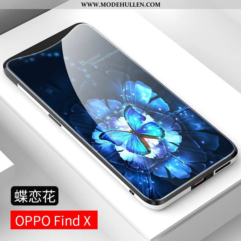 Hülle Oppo Find X Dünne Schutz Blau Leichtgewicht Handy Kreativ Glas