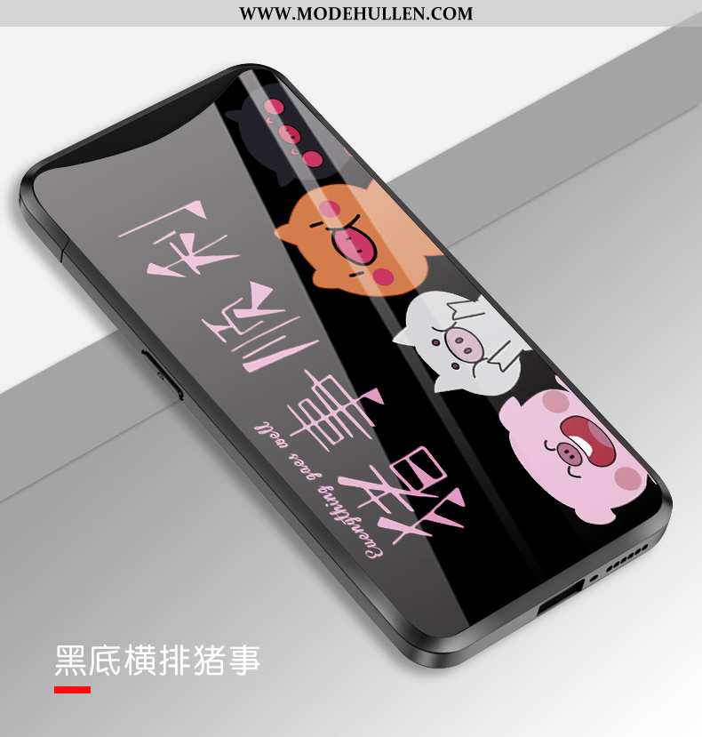 Hülle Oppo Find X Karikatur Nette Weiß Liebhaber Glas Herz Weiße