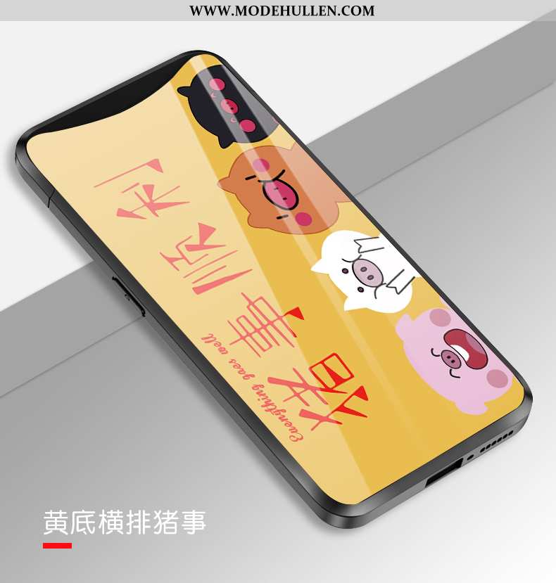 Hülle Oppo Find X Karikatur Nette Weiß Liebhaber Glas Herz Weiße