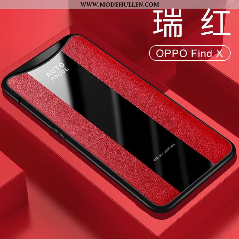 Hülle Oppo Find X Schutz Lederhülle Business Magnetismus Schwarz Anti-sturz