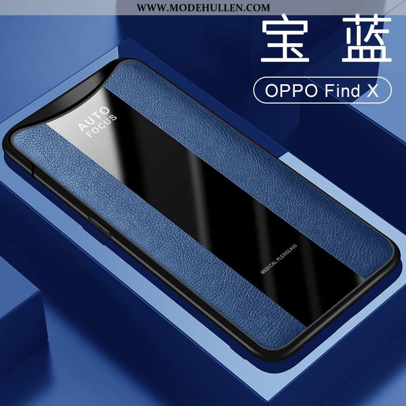 Hülle Oppo Find X Schutz Lederhülle Business Magnetismus Schwarz Anti-sturz