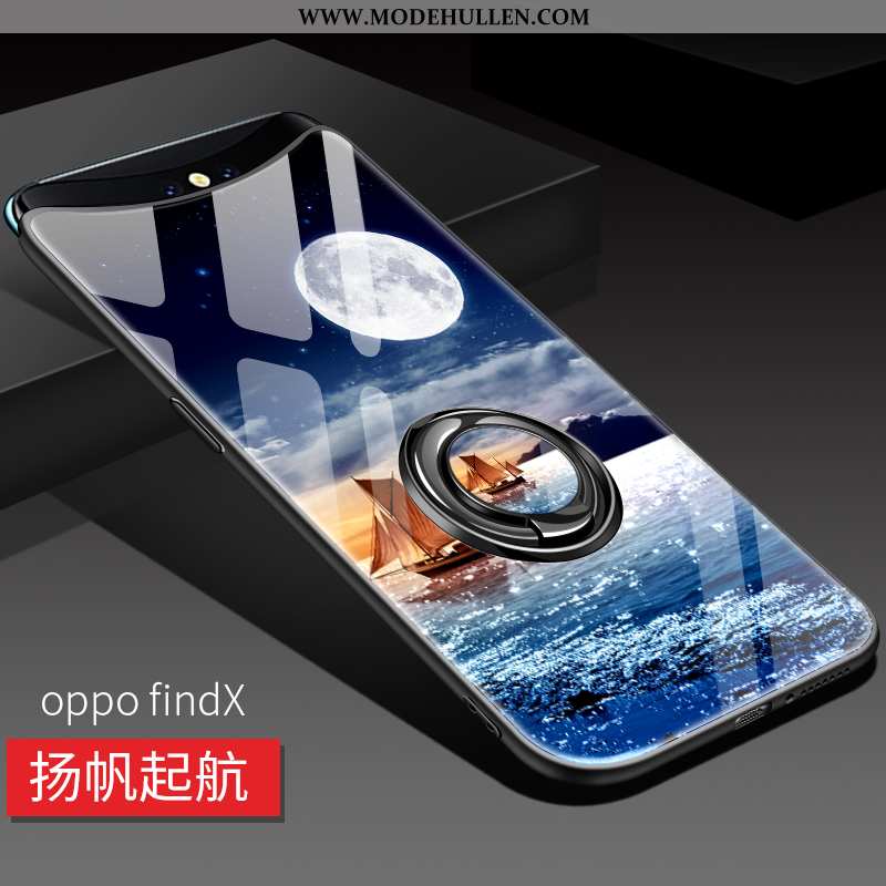 Hülle Oppo Find X Weiche Dünne Silikon Super Nubuck Alles Inklusive Blau