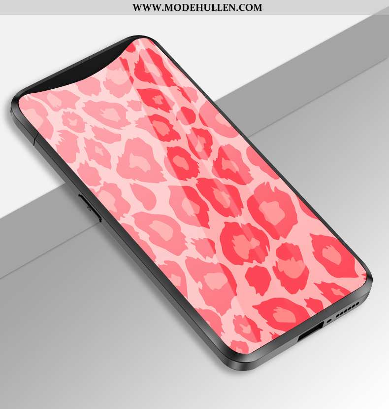 Hülle Oppo Find X Weiche Schutz Handy Kreativ Leopard Temperieren Rote