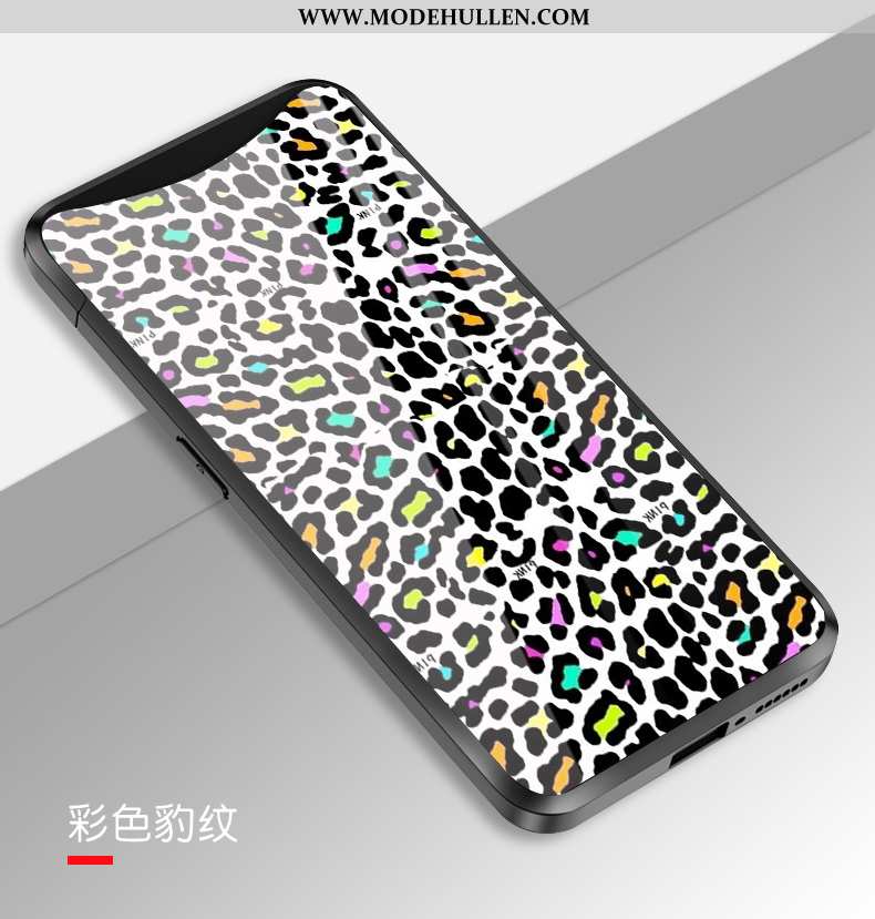 Hülle Oppo Find X Weiche Schutz Handy Kreativ Leopard Temperieren Rote