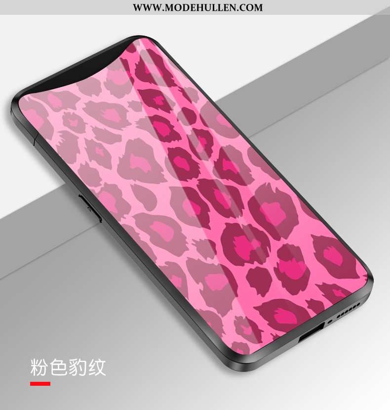 Hülle Oppo Find X Weiche Schutz Handy Kreativ Leopard Temperieren Rote