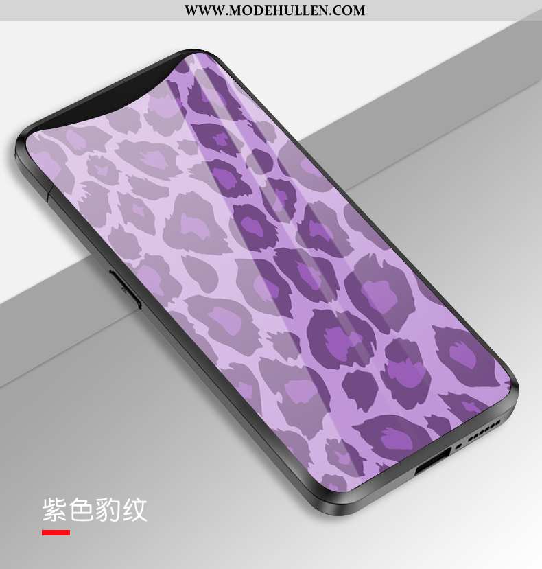 Hülle Oppo Find X Weiche Schutz Handy Kreativ Leopard Temperieren Rote