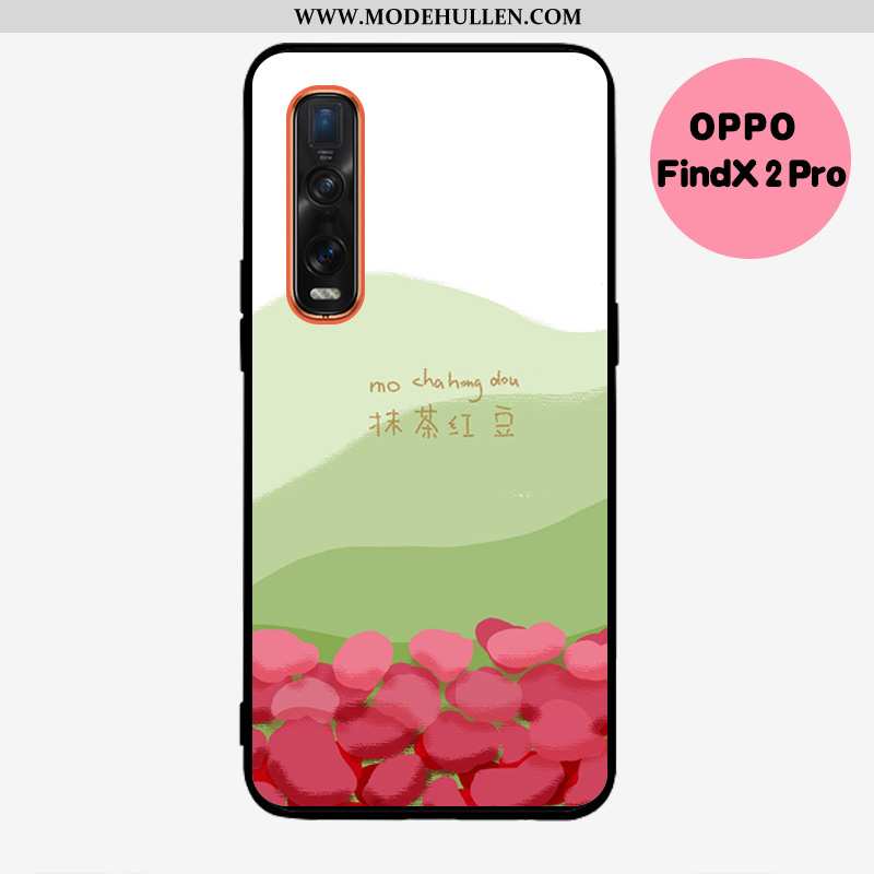 Hülle Oppo Find X2 Pro Silikon Nubuck Wind Weiche Anti-sturz Khaki Rot