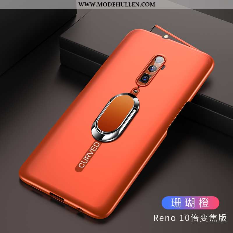 Hülle Oppo Reno 10x Zoom Nubuck Schutz Anti-sturz Schwer Orange Alles Inklusive