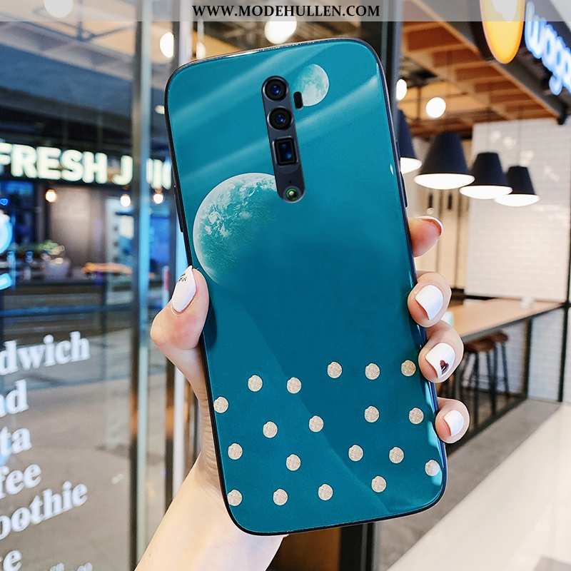 Hülle Oppo Reno 10x Zoom Schutz Glas Case Netto Rot Trend Kreativ Handy Blau